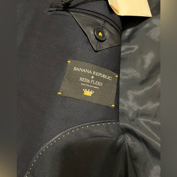 BANANA REPUBLIC SIGNATURE ITALIAN HOPSACK SUIT JACKET - Picture 13 of 14